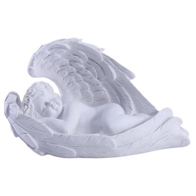 China Sleeping Living Room Decoration Ornament Angel Statue Garden Home White Angel Sculpture Cute Girl Bedroom from Europe for sale