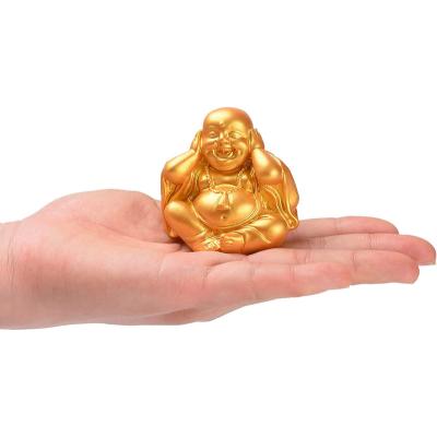 China Europe Feng Shui Smiling Buddha Resin Statue Ornament Maitreya Buddha Garden Desktop Gifts Lucky Happiness Home Decoration Car for sale