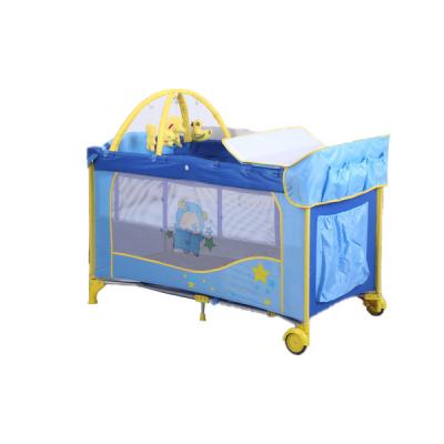 China Play and sleep factory manufacture various luxury portable large folding baby travel crib for sale