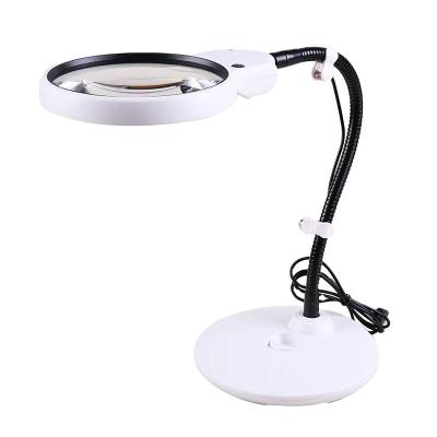 China Latest Magnifier Lamp Design Table Glass Led Electronic Repair Soldering Lamp Time 5/10 Old Man Reading Magnifiers Magnifying MI for sale