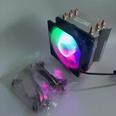 China 6 Pcs Heatpipe Radiator Aluminum Copper 3pin 4pin TDP 175w Tower PC CPU Cooler RGB Fan CPU Cooler 9cm for sale