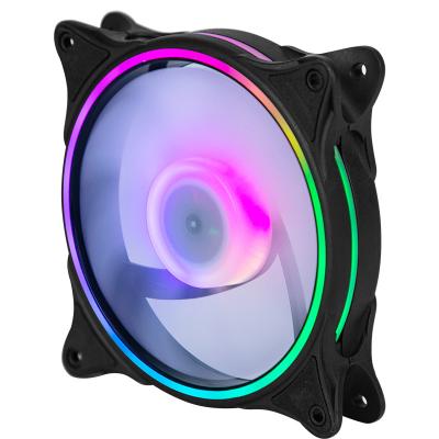 China 2021 Newest Design Computer Case Colorful PC Case 120mm RGB Led Fan Cooler Fan RGB Liquid Fan for sale