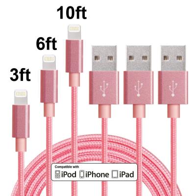 China MP3/MP4 Player Mobile Phone USB Fast Charging Cable 1/2/3 Meter Applicable to Apple Android Mobile Phone Nylon Braided Charging Data Cable for sale