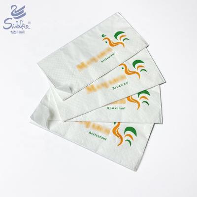 China Custom Logo Printed 2 Ply Paper Dinner Tissue Napkin for sale