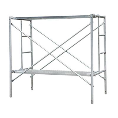 China Construction Pre Galvanized Q235 Steel Mason Mobile Ladder H Frame Mobile Scaffolding Andamios Metalicos for sale