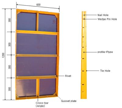 China African Plywood 1200x600 Euro Type Traditional Steel Formwork Slab Formwork Slab Metal Construction For Sale for sale