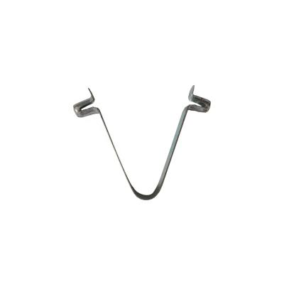 China Custom Flat Steel V-Shaped Instant Push Lock Tube Hole Button Double Spring Clips Spring Clips for sale