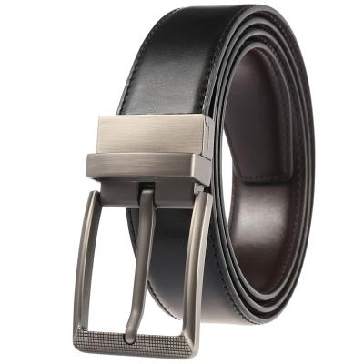 China Wholesale Fashion Casual Men's Custom Pin Buckle Cowhide Leather Belt for sale