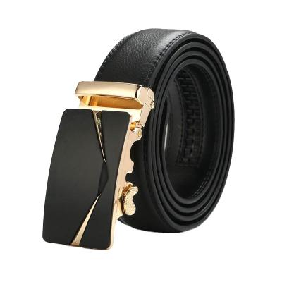 China Formal Wholesale Men Ratchet Buckles Genuine Leather Automatic Belt for sale