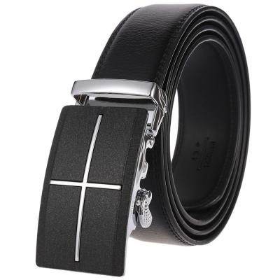 China Wholesale Designer High Quality Leather Men's Custom Leather Automatic Cowboy Belt for sale