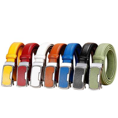 China Decoractive Colorful Auto Buckle Waist Ladies Fashion Leather Women Belt for sale