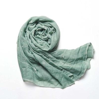 China Latest Canvas Design Exquisite Embroidered Canvas Scarf for sale