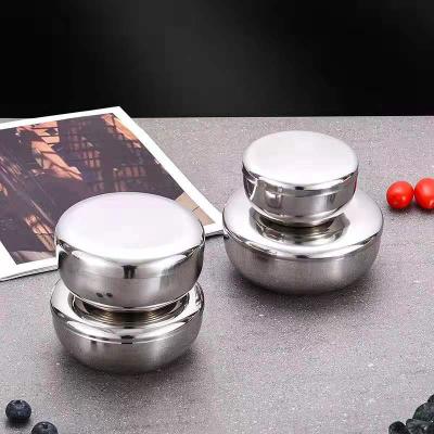 China Korean Disposable Stainless Steel Rice Bowl Egg Steamer Single Layer Soup Bowl With Lid Korean Rice Dessert Bowl for sale