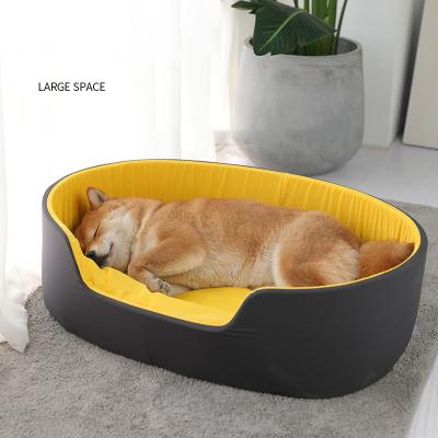 China New Stocked S-2XL 9 Colors Paw Pet Sofa Dog Beds Waterproof Bottom Soft Fleece Cat Bed House Winter Warm Kennel for sale