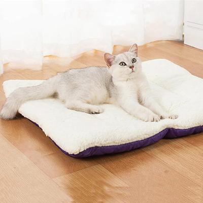 China Warm Puppy Dog Mattress Cat Pad Blanket Cushion Thicken Dog Bed Mat Soft Fleece Pet Sofa Bed Dog Beds Winter Viable Bedroom for sale