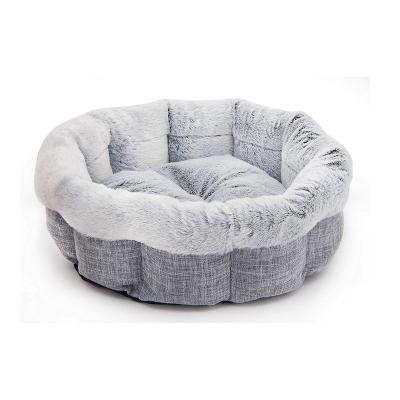 China Luxury Dog Bed Factory Wholesale Dropshipping Direct Washable Comfortable Round Pet Viable Cat Bed Ultra Soft for sale