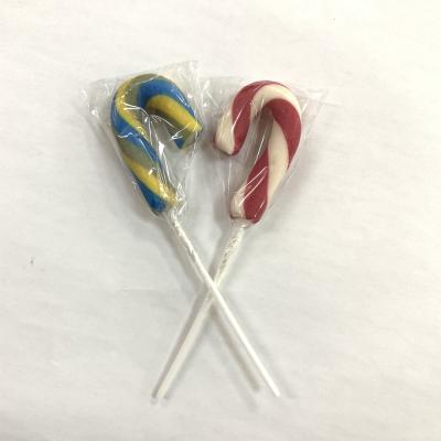 China Factory Direct Sale Normal Bun Packed 20G Candy Cane Lollipops In Hard Candies for sale