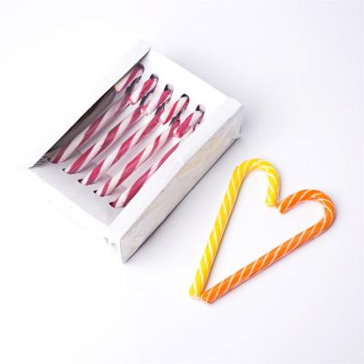 China Full Size Custom Box Packed With 6 Pieces 12G Sour Hard Candy Canes for sale