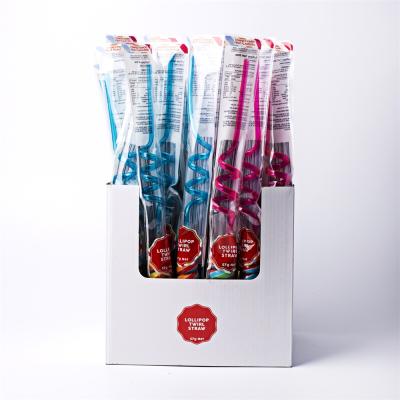 China Normal Wholesale Multicolor 50G Lollipops With Straw Sticks In Hard Candy for sale