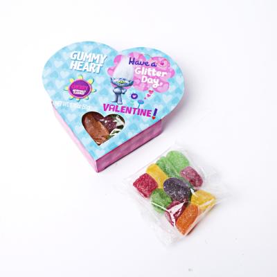 China Normal factory custom gummy heart for Valentine's Day in romantic packaging for sale