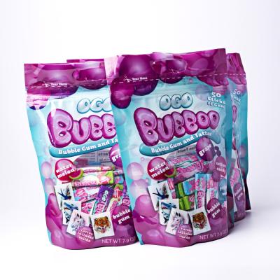 China Factory Direct Sale Normal Bag Packed Bubble Gums With Tatoo Paper for sale