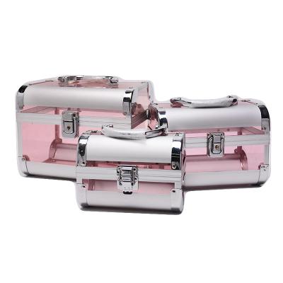 China Handmade Wholesale Aluminum Clear Acrylic Makeup Box For Cosmetic Display for sale