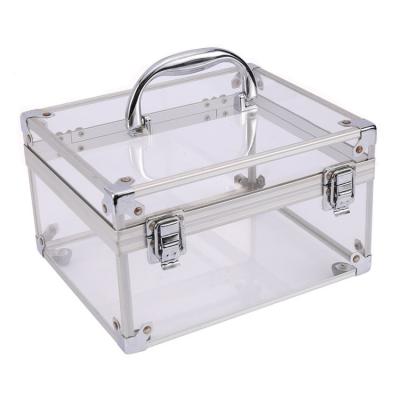 China Simple Professional Made Clear Jewelry Makeup Acrylic Train Case For Display for sale