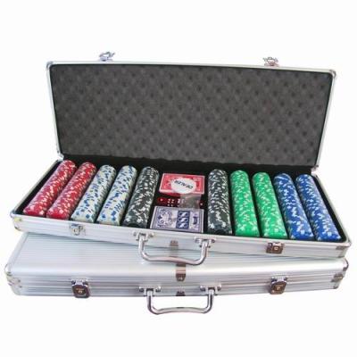 China Wholesale Cost Effective Aluminum Hard Shell Poker 500 Chip Case Set for sale