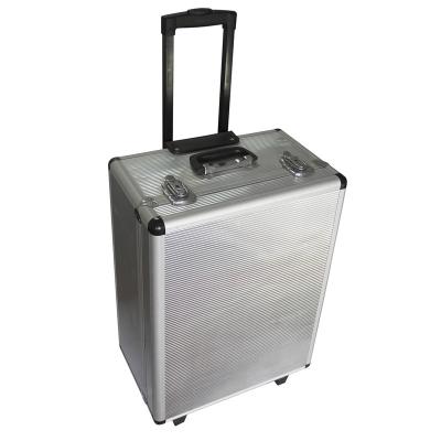 China Stylish Custom Chinese Hard Aluminum Metal Smart Suitcase for sale