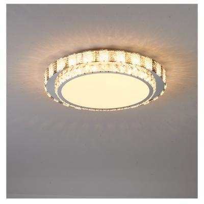 China Luxury Elegant Crystal Chandelier Hanging for Dining Room Pendant Lamp with Remote Control Crystal Ceiling Lamp for Hotel for sale