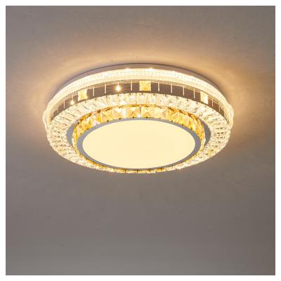 China Wholesale Luxury Shiny Crystal Fancy Crystal Lamp Suspended Ceiling Light Fixture Ceiling Mount for sale