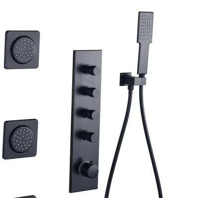 China Without Sliding Bar 4 Functions Concealed Thermostatic Shower Set In Two Colors for sale