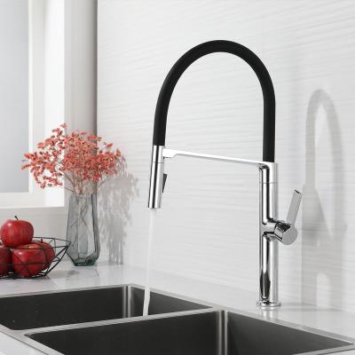 China Pull Out Hot Selling Amazon Gold Square Spray Matte Kitchen Faucet Black Bright Silvery Pull-Down Modern Kitchen Faucet for sale