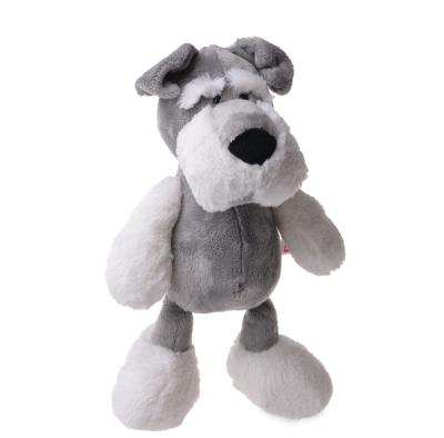 China Promotion Gift Or Plush Dog Toys Stuffed Soft Schnauzer Doll Kid Toys for sale