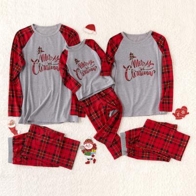 China QUICK DRY Soft Cotton Long Sleeve Mom Dad and Me Comfortable Home Wearing Christmas Family Set Clothes for sale