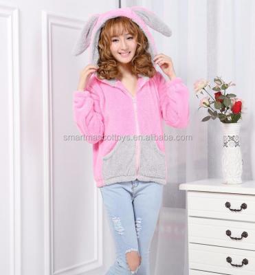 China Wholesale Shu Breathable Velveteen Rabbit Pink Rabbit Hoodie With Ears Rabbit Adult Pink Rabbit Animal Hoodie for sale