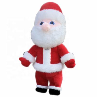 China Plush 2.6 Meter Cartoon Christmas Santa Claus Mascot Giant Inflatable Costume for sale