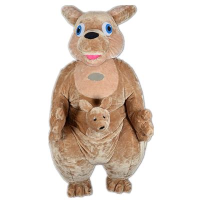 China Popular Adult Short Plush Party Event Furry Animal Giant 2m/2.6m/3m/3.5m Kangaroo Mascot Costume for sale