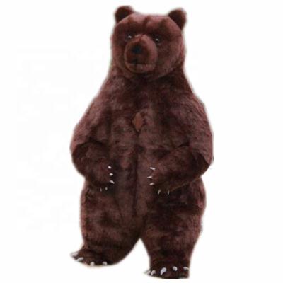 China Giant Plush Furry Inflatable Bear Costume Overall Height 2.6 Meter Giant Inflatable Teddy Bear Costume for sale