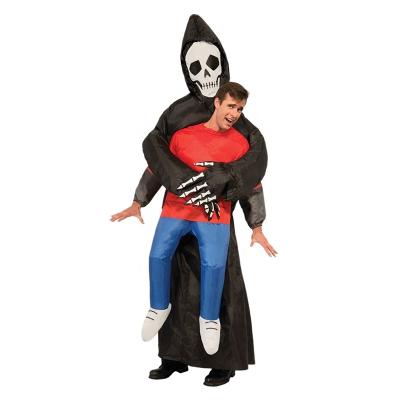 China Hot Selling Waterproof Cloth Halloween Ghost Rider Kids Costume Inflatable Type Adult Ghost Costume for sale