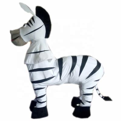 China Adult Carnival Quality 2 Person Zebra Mascot Costume 2 Person Zebra Mascot Costume for sale