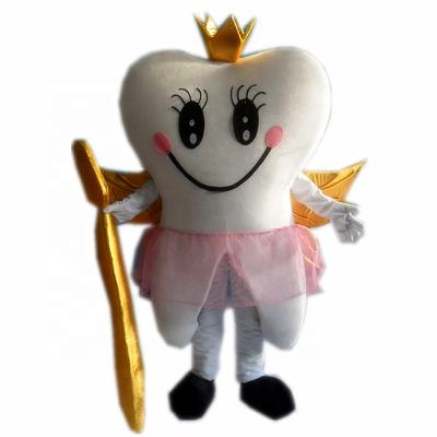 China Adult Tooth Mascot Costume Good Tooth Plush Costume Soft Custom Made Adult Hand Made Soft Tooth Tooth Mascot Costume for sale