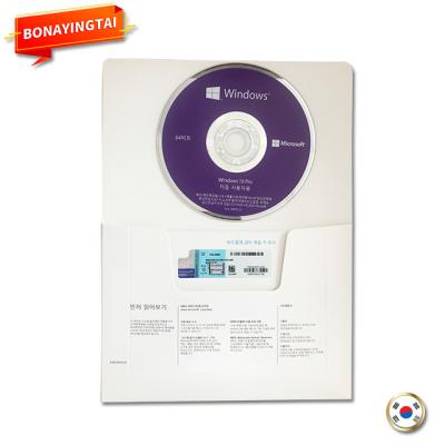 China Original OEM South Korea Language Windows 10 Pro Full Package Professional OEM DVD Key 12 Months Windows 10 Warranty for sale