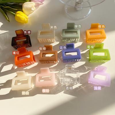 China Soft Acetate Candy Color Hair Accessories Cute Bright Girls Square Clip Acrylic Hair Claws Hold Up Accessory for sale