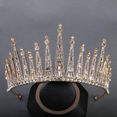 China New Luxury Hot Sale Elegant Bridal Crown Rhinestone Baroque Wedding Wig Princess Hair Accessory for sale