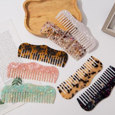 China Waterproof Custom Women Bling Hair Combs Luxury Custom Made Resin Acetate Comb Set Brush for sale