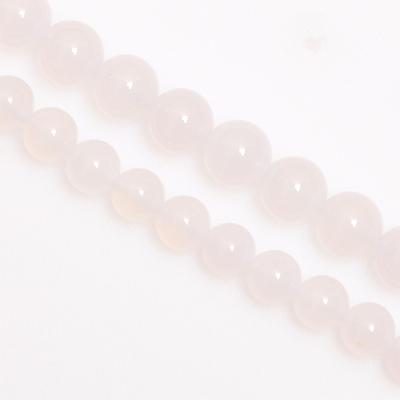 China Wholesale Natural Gemstone Crystal Loose Beads White Agate Beads forJewelry Making for sale