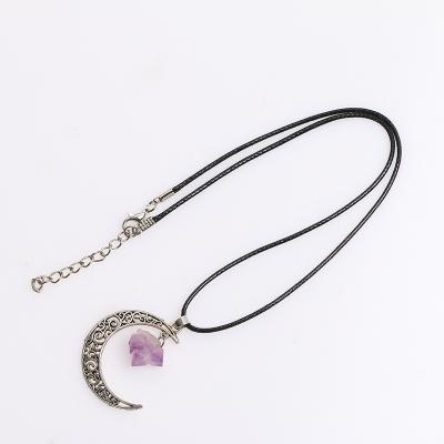 China Wholesale China Fashion Jewelry Pendants Charms Raw Stone Amethyst Necklace Pendant For Necklace for sale