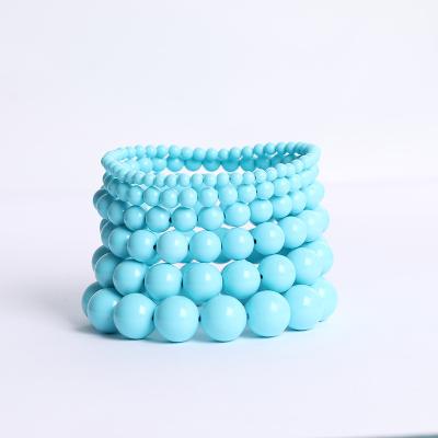 China CLASSIC Manufacturers Wholesale Natural Blue Turquoise Beads Bracelet Healing Stone For Women Men for sale