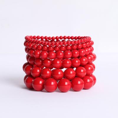 China CLASSIC Manufacturers Wholesale Natural Cinnabar Beads Bracelet Healing Stone For Women Men for sale